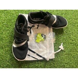 NIKE Rival Jump Long Triple High Pole Black Track Spikes Shoes Mens 7 Extras New